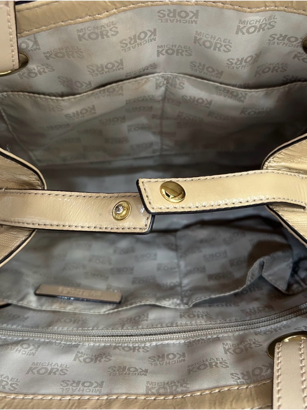 Beige Women's Tote Handbag - Picture 8 of 8